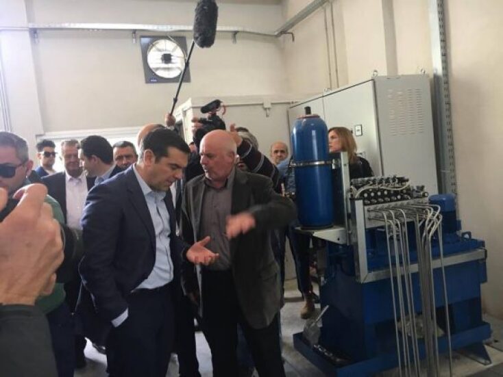 Ο Αλέξης Τσίπρας στον πρώτο αυτοδιαχειριζόμενο υδροηλεκτρικό σταθμό στην Ελλάδα