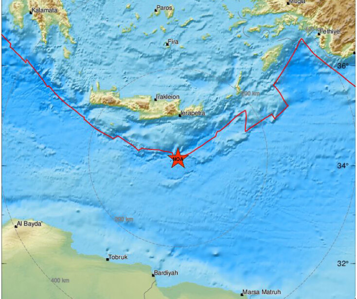 Το επίκεντρο της δόνησης © emsc-csem.org