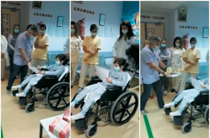 Ο 8χρονος Γιάννης βγαίνει από τη ΜΕΘ όπου νοσηλευόταν με κορωνοιό