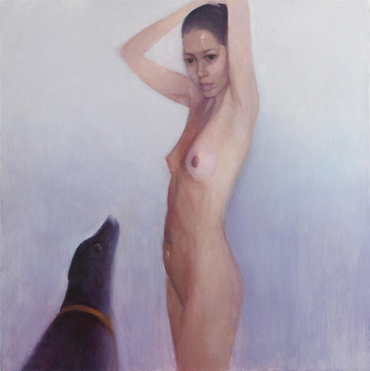 Πίνακας της Καλλιρόης Μαρούδα από την έκθεση «Ένσαρκη Εικόνα»