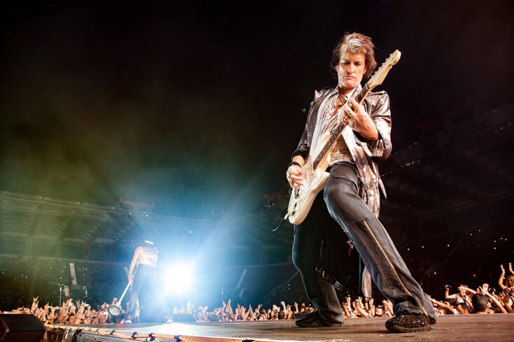 Στιγμιότυπο από τη συναυλία των Aerosmith στην Ελλάδα το 2010