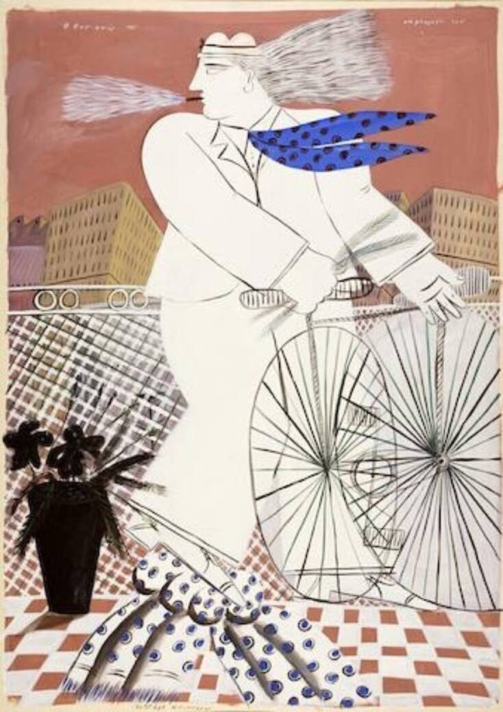 Ο «Ποδηλάτης» του ζωγράφου Αλέκου Φασιανού