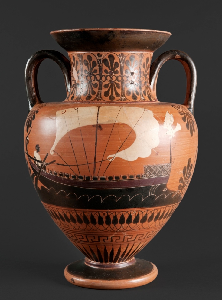 Αττικός αμφορέας (520-510 π.Χ.) ανώνυμου καλλιτέχνη από τον κύκλο του Ζωγράφου του Λυσιπίδη. Δάνειο από το Μουσείο Reiss Engelhorn στο Μανχάιμ