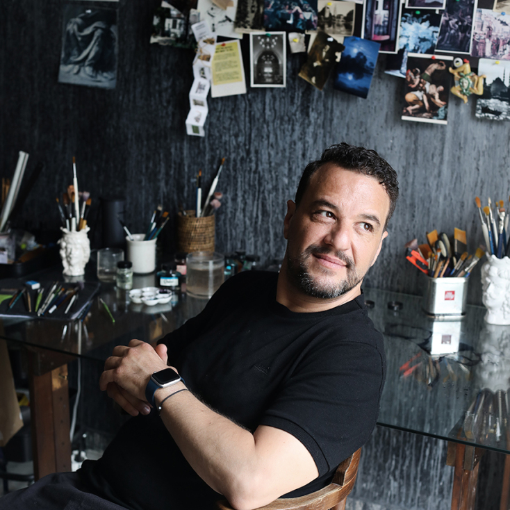 Ο καλλιτέχνης Ανδρέας Γεωργιάδης.