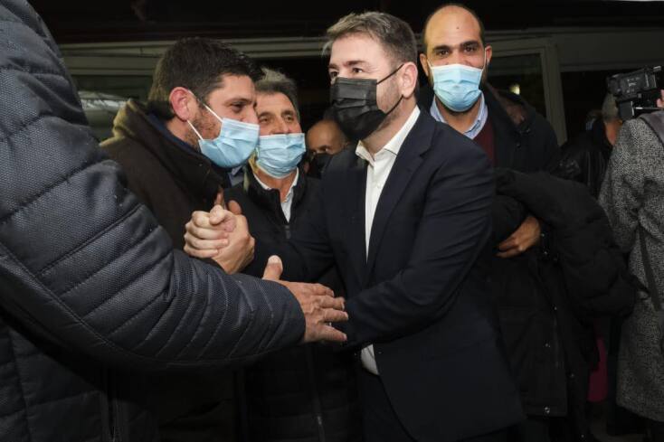 Ο Νίκος Ανδρουλάκης σε ομιλία του στην Τρίπολη στο πλαίσιο της περιοδείας του για τις εσωκομματικές εκλογές του ΚΙΝΑΛ 