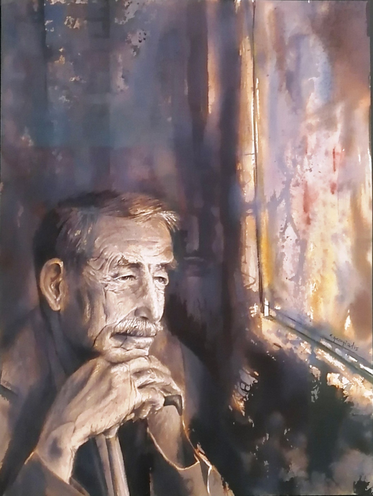 Έργο του Ανδρέα Γεωργιάδη με τίτλο «Απ' τες εννιά».