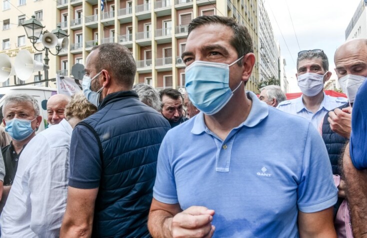 Ο Αλέξης Τσίπρας στις απεργιακές κινητοποιήσεις©EUROKINISSI/ΜΠΟΛΑΡΗ ΤΑΤΙΑΝΑ