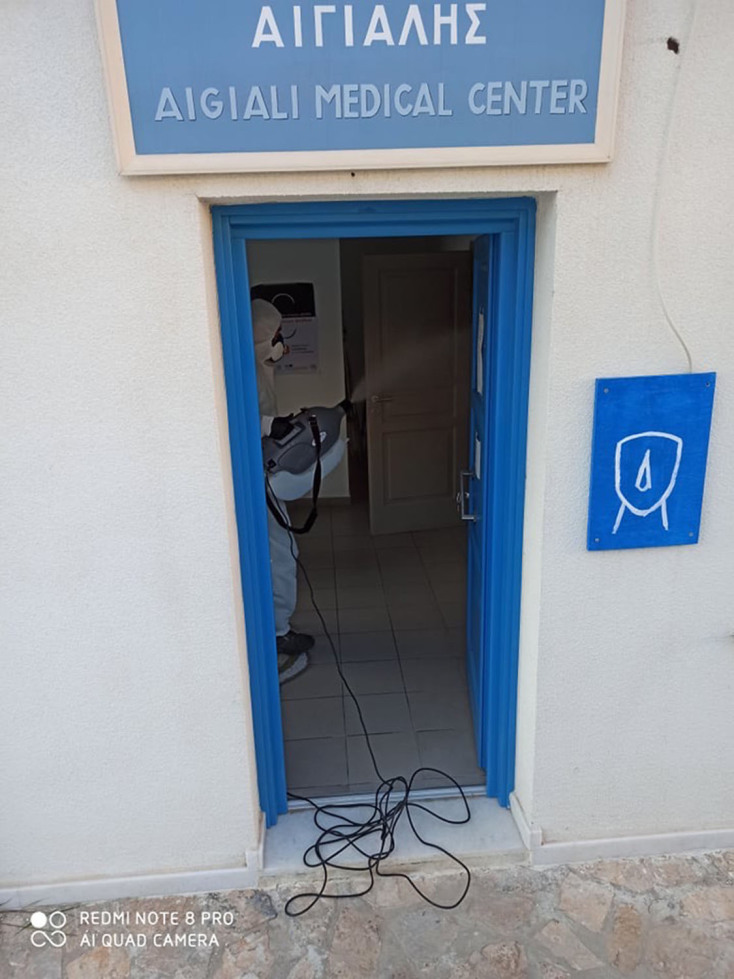 Απολύμανση σε δημοτικά κτίρια και εκκλησίες για τον κορωνοϊό στον Αμοργό