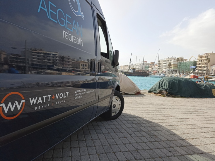 Φωτογραφία από το βανάκι της Aegean Rebirth.