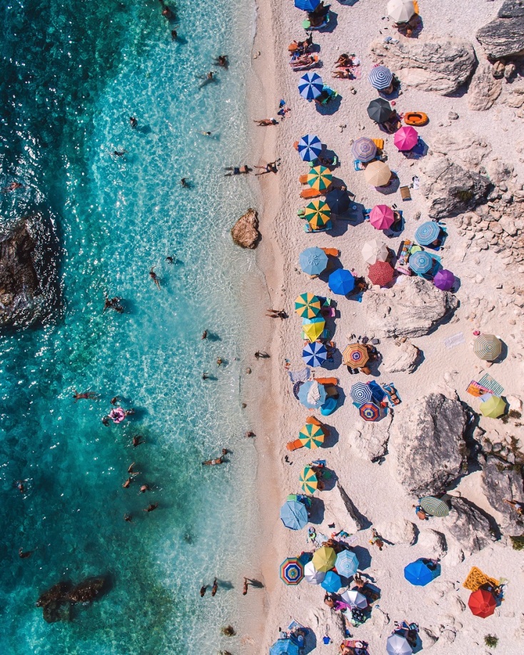 Παραλία και θάλασσα τραβηγμένες από drone