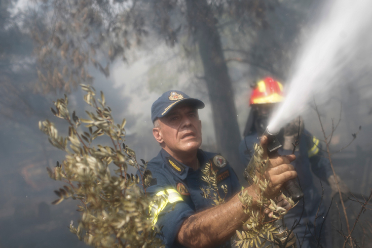 Φωτιά στην Εύβοια, πεζοπόρα τμήματα