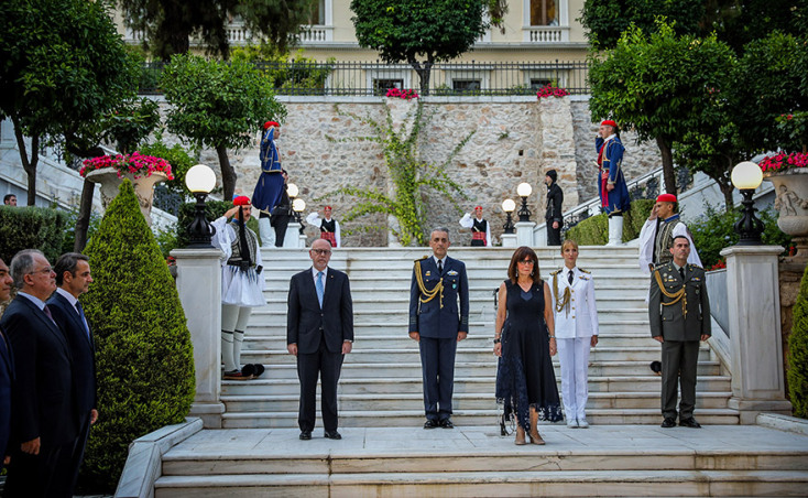 ΚΑΤΕΡΙΝΑ ΣΑΚΕΛΛΑΡΟΠΟΥΛΟΥ / ΔΕΞΙΩΣΗ ΣΤΟ ΠΡΟΕΔΡΙΚΟ ΜΕΓΑΡΟ ΓΙΑ ΤΗΝ 46Η ΕΠΕΤΕΙΟ ΑΠΟ ΤΗΝ ΑΠΟΚΑΤΑΣΤΑΣΗ ΤΗΣ ΔΗΜΟΚΡΑΤΙΑΣ ΤΗΝ ΧΩΡΑ