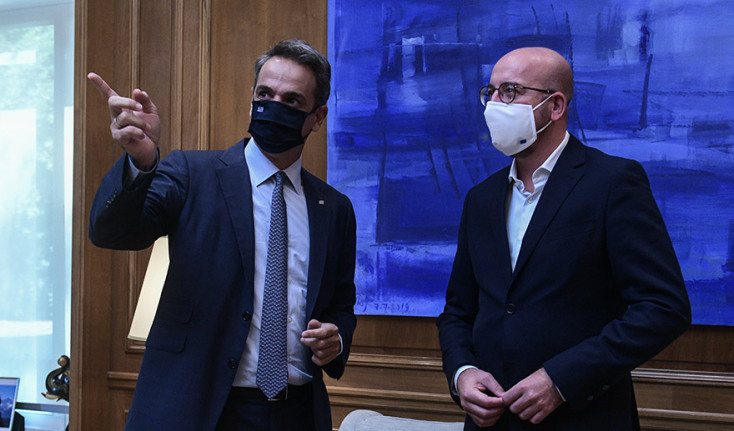 ΣΥΝΑΝΤΗΣΗ ΤΟΥ ΠΡΩΘΥΠΟΥΡΓΟΥ ΚΥΡ. ΜΗΤΣΟΤΑΚΗ ΜΕ ΤΟΝ ΠΡΟΕΔΡΟ ΤΟΥ ΕΥΡΩΠΑΪΚΟΥ ΣΥΜΒΟΥΛΙΟΥ CH. MICHEL 