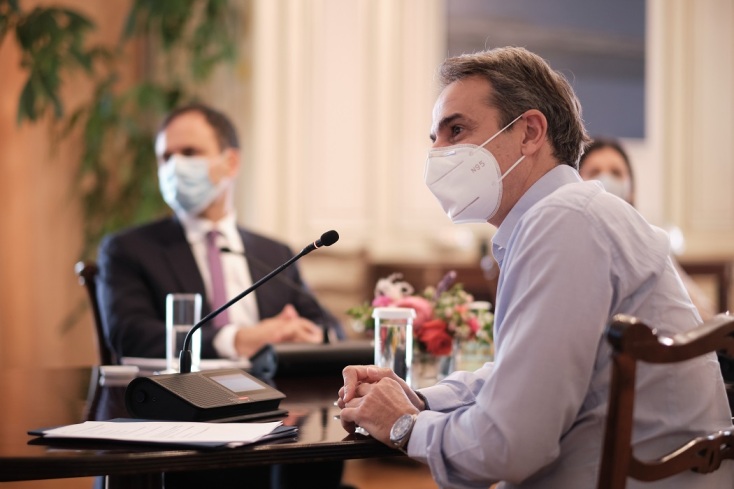 Στιγμιότυπο από την τηλεδιάσκεψη του Κυριάκου Μητσοτάκη με Έλληνες που ζουν στο εξωτερικό