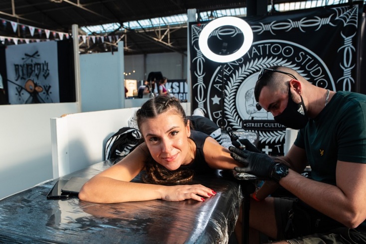 Στιγμιότυπο από το 5ο Athens Tattoo Expo. 