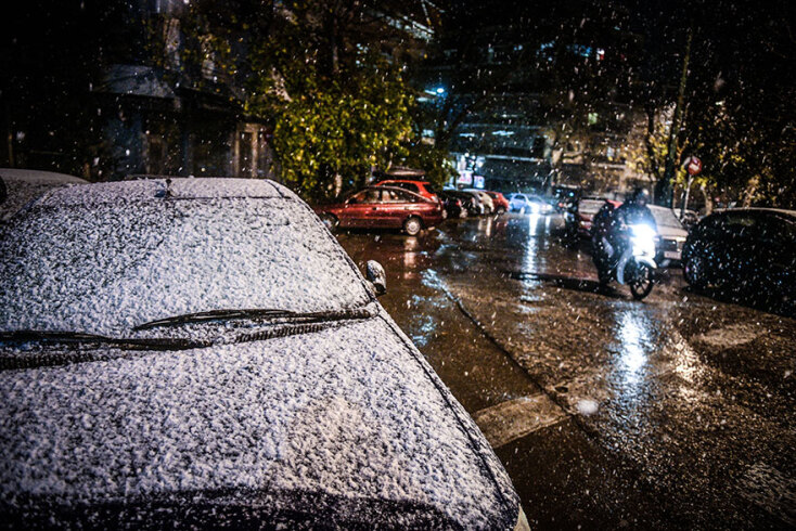 Η κακοκαιρία «Μήδεια» έφερε χιονόπτωση στο Παγκράτι