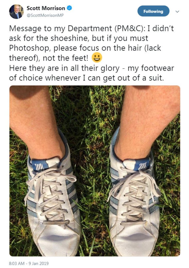 Τα «πειραγμένα» παπούτσια του Αυστραλού πρωθυπουργού