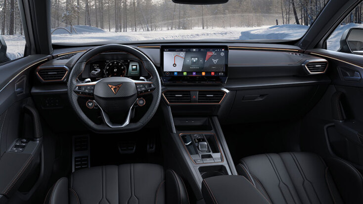 Φωτογραφία από το εσωτερικό του Cupra Formentor.