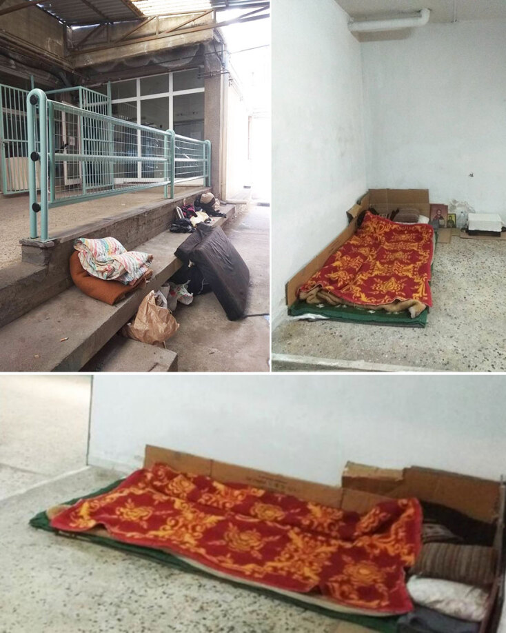 Θεσσαλονίκη: Άστεγοι έχουν κατακλύσει τους χώρους του ΑΧΕΠΑ