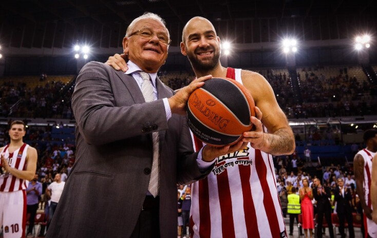 Ο Βασίλης Σπανούλης και ο Ντούσαν Ίβκοβιτς