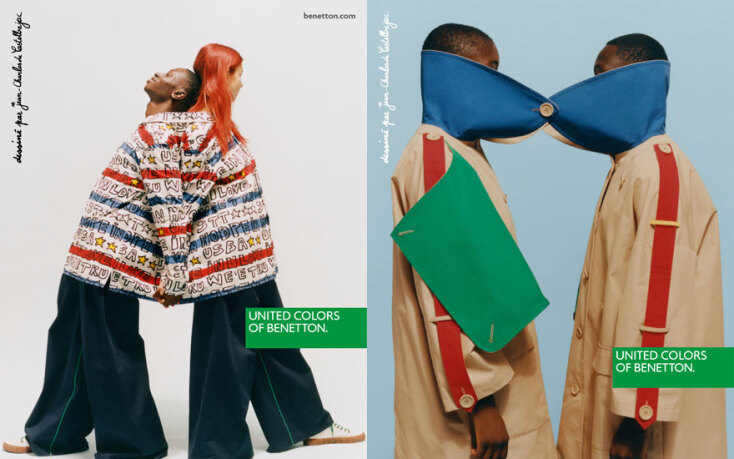 Μοντέλα της Benetton με τα ρούχα που σχεδίασε ο Jean-Charles de Castelbajac