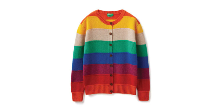 BENETTON Ζακέτα από αγνό μαλλί Shetland