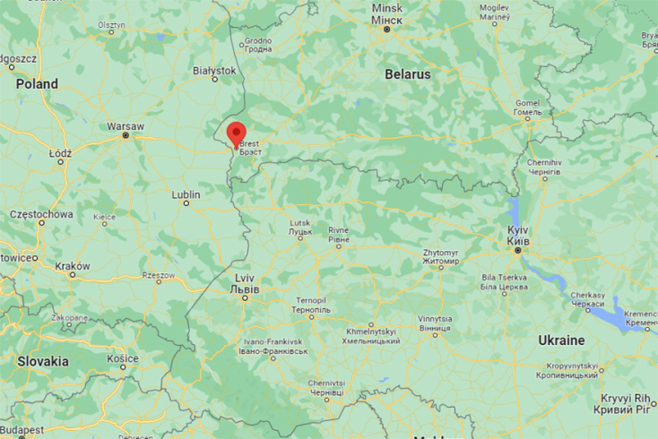 Η πόλη Μπρεστ στη δυτική Λευκορωσία