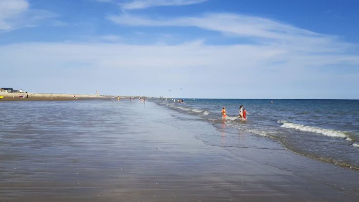 Η παραλία Camber Sands στο Ανατολικό Sussex. 