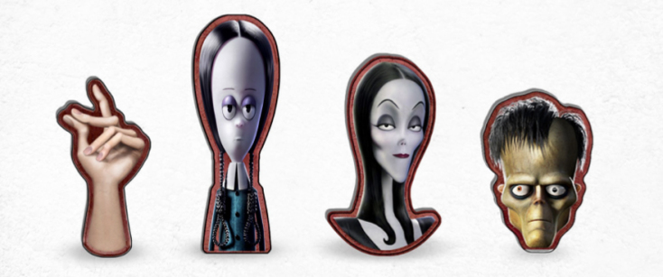 Addams Family, pin badges