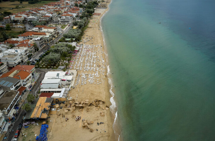 Καταστροφές στη Σωζόπολη Χαλκιδικής - Πανοραμική εικόνα