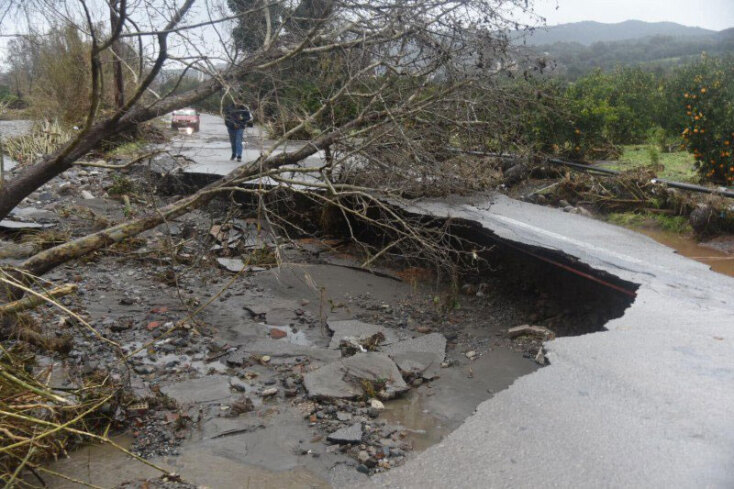 Καταστροφές από την κακοκαιρία στα Χανιά