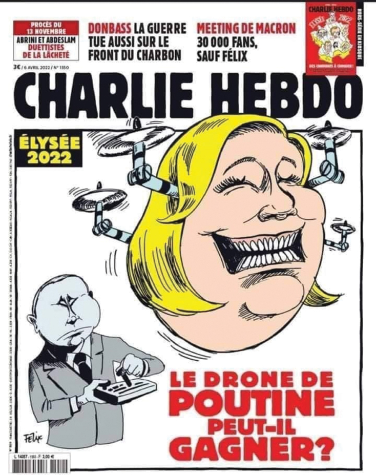 Το εξώφυλλο του «Charlie Hebdo» με τον Βλαντιμίρ Πούτιν και τη Μαρίν Λεπέν