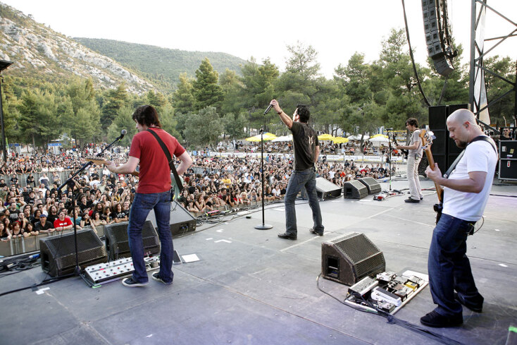 Στιγμιότυπο από τη συναυλία του Chris Cornell στο Rockwave Festival, τον Ιούλιο του 2007 στην Αθήνα