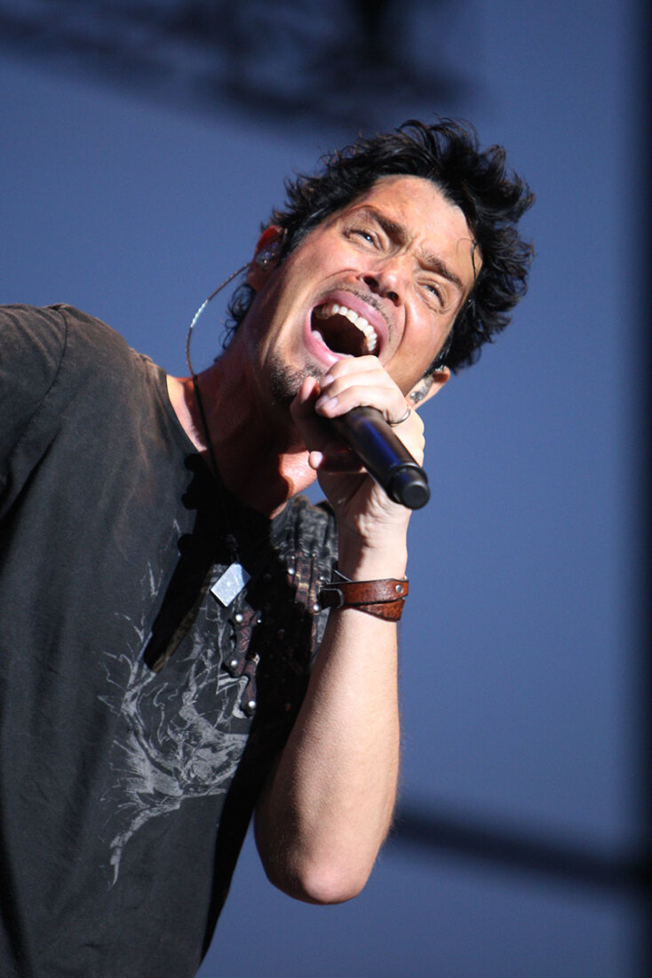 Στιγμιότυπο από τη συναυλία του Chris Cornell στο Rockwave Festival, τον Ιούλιο του 2007 στην Αθήνα