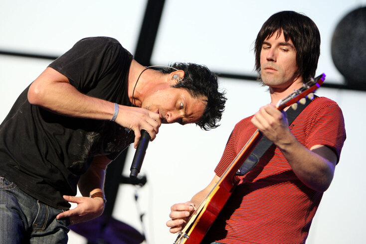 Ο τραγουδιστής Chris Cornell μαζί με τα παιδιά του στη συναυλία του στην Αθήνα το 2007