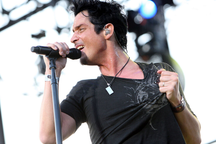 Στιγμιότυπο από τη συναυλία του Chris Cornell στο Rockwave Festival, τον Ιούλιο του 2007 στην Αθήνα