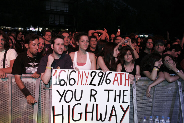 Στιγμιότυπο από τη συναυλία του Chris Cornell στο Rockwave Festival, τον Ιούλιο του 2007 στην Αθήνα