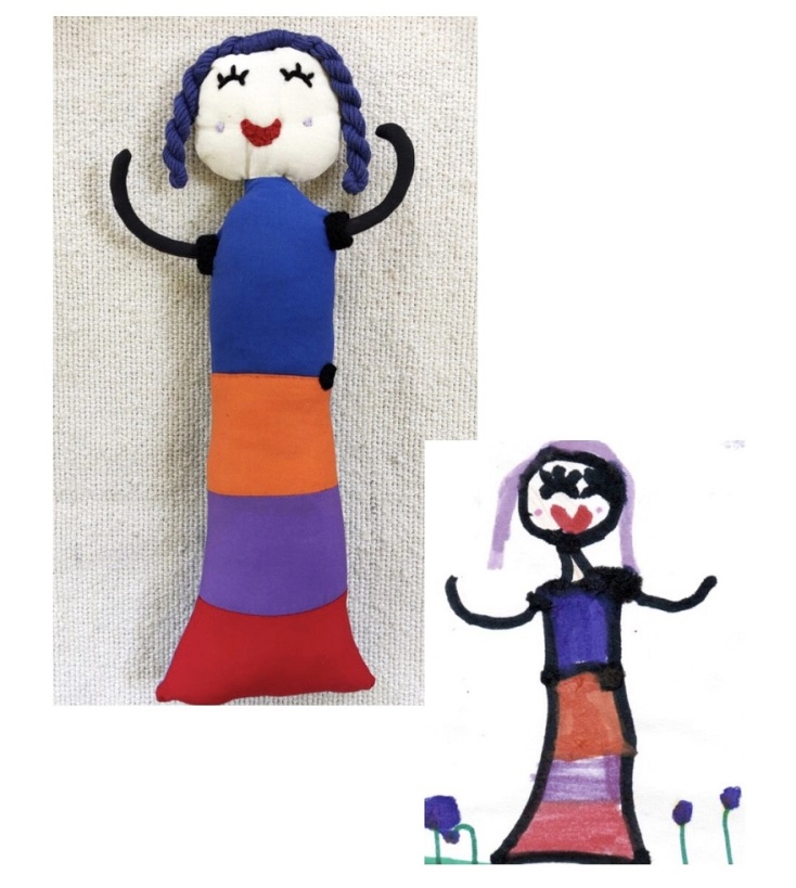 Ζωγραφιά και κουκλάκι κοριτσάκι