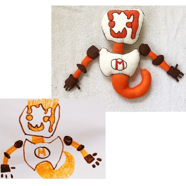 Ζωγραφιά και κουκλάκι ρομποτάκι