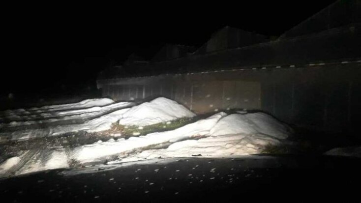 Χαλάζι σε μέγεθος... φουντουκιού στα Χανιά Κρήτης