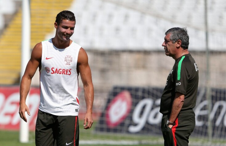 Ο Κριστιάνο Ρονάλντο με τον Φερνάντο Σάντος