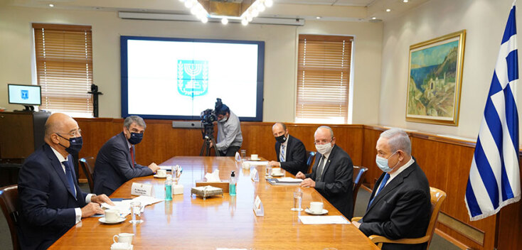 Σε πολύ καλό κλίμα η συνάντηση που είχε ο υπουργός Εξωτερικών Νίκος Δένδιας με τον πρωθυπουργό του Ισραήλ Μπενιαμίν Νετανιάχου