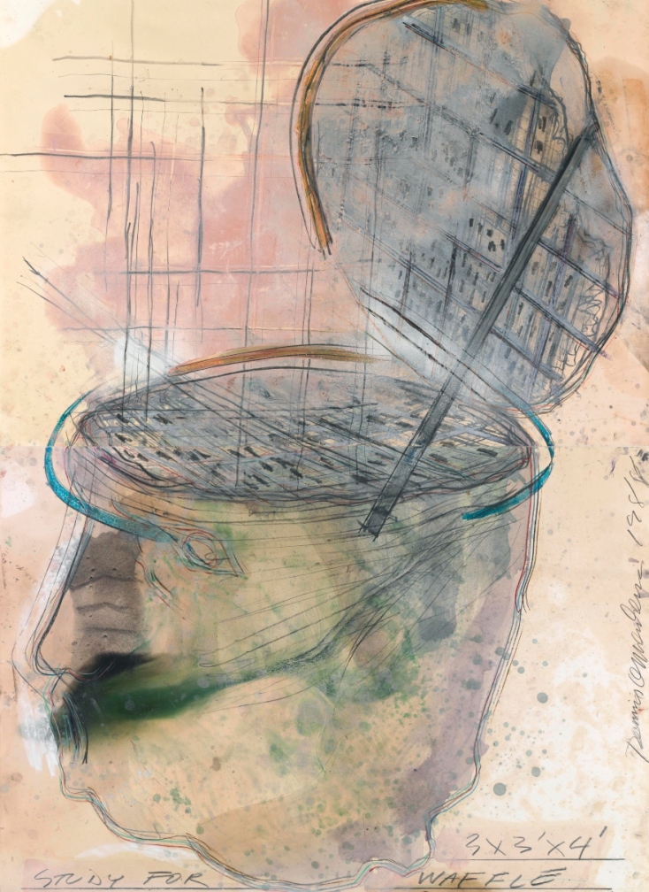 Dennis Oppenheim, μελέτη για το έργο Waffle maker