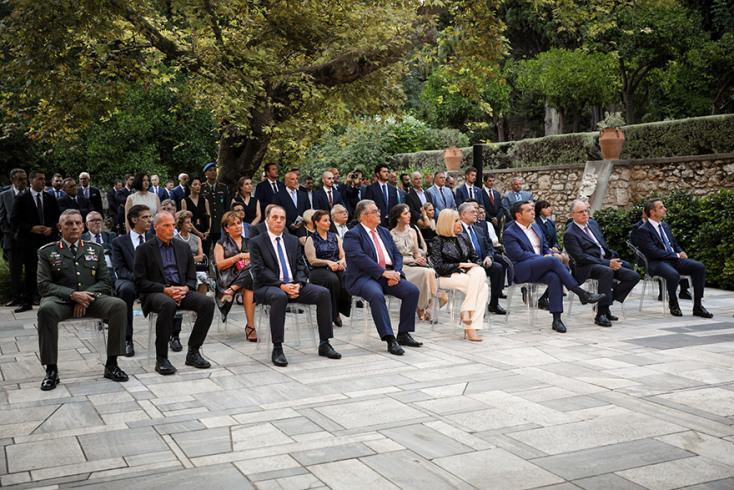 ΔΕΞΙΩΣΗ ΣΤΟ ΠΡΟΕΔΡΙΚΟ ΜΕΓΑΡΟ ΓΙΑ ΤΗΝ 46Η ΕΠΕΤΕΙΟ ΑΠΟ ΤΗΝ ΑΠΟΚΑΤΑΣΤΑΣΗ ΤΗΣ ΔΗΜΟΚΡΑΤΙΑΣ ΤΗΝ ΧΩΡΑ 