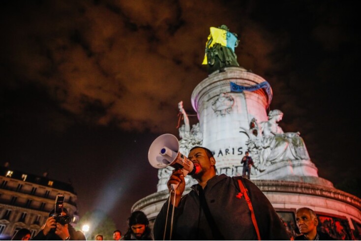 Διαδηλώσεις στο Παρίσι μετά την επανεκλογή Μακρόν