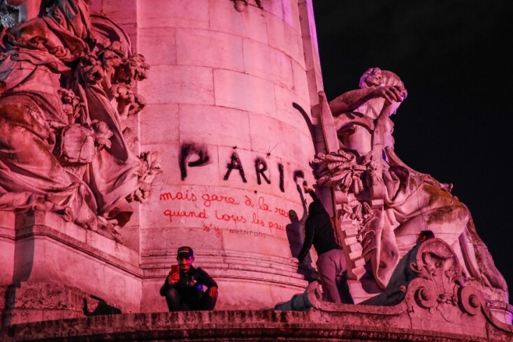 Διαδηλώσεις στο Παρίσι μετά την επανεκλογή Μακρόν