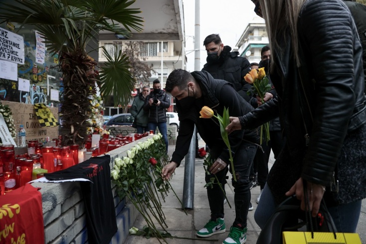 Ο αρχηγός του ΠΑΟΚ στο σημείο της δολοφονίας του 19χρονου Άλκη