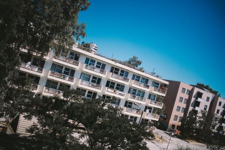 Η εξωτερική όψη της φοιτητικής εστίας