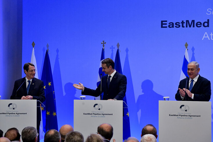 Τελετή υπογραφής της διακρατικής συμφωνίας για τον East Med μεταξύ Ελλάδας, Κύπρου και Ισραήλ