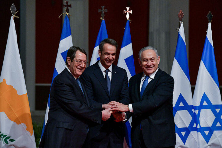 Τελετή υπογραφής της διακρατικής συμφωνίας για τον East Med μεταξύ Ελλάδας, Κύπρου και Ισραήλ